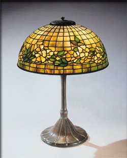 Tiffany Dogwood Pattern Shade Table Lamp