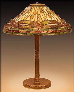 Tiffany Gold Dragonfly Table Lamp