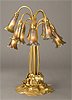Tiffany 10 Stem Lily Lamp: Gold