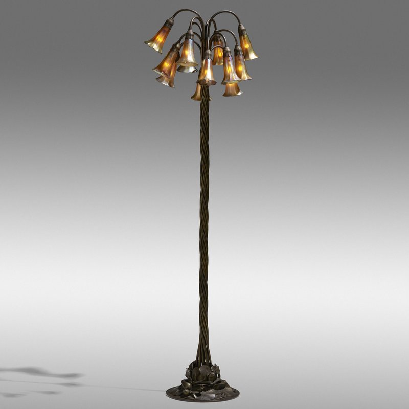 Tiffany 12 Lite Lily Floor Lamp