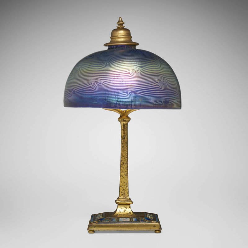 Tiffany Damascene Shade Desk Lamp