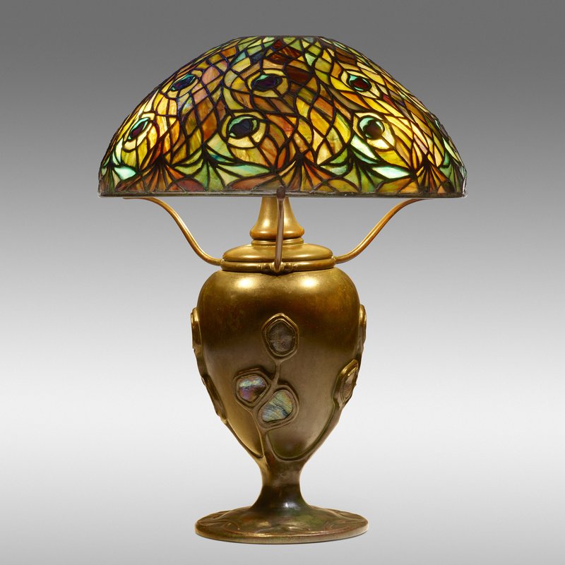 Tiffany Studios Peacock Table Lamp