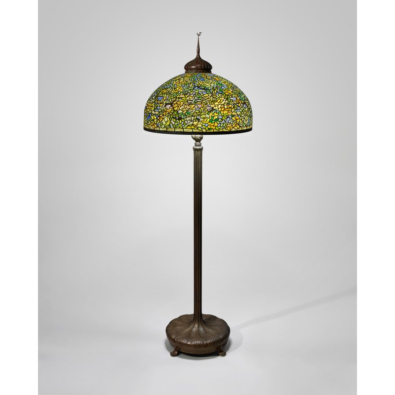 Tiffany Yellow Rose Floor Lamp