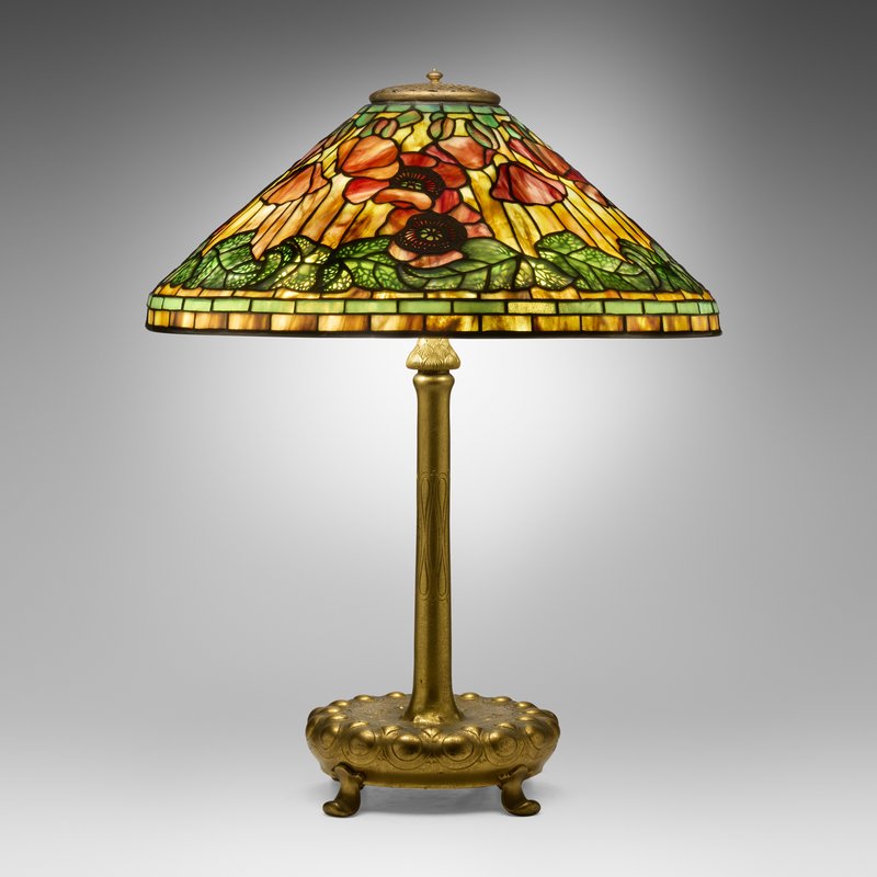 Tiffany Poppy Shade Lamp