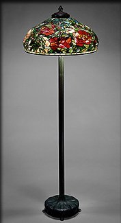 Tiffany grand peony shade floor lamp